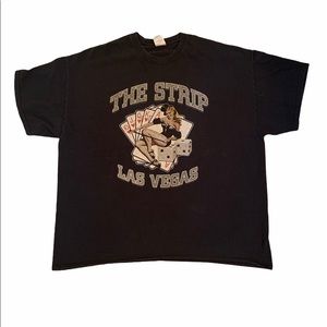 The Strip Las Vegas Pin Up Girl Black Tee 2XL